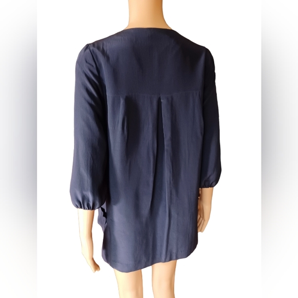 Marni Indigo Blue Silk Swing Tunic Dress Size 4 - Picture 4 of 8